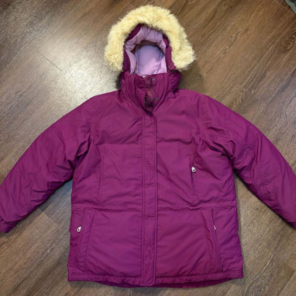L.L. Bean Waterproof GORE-TEX Goose Down Parka Plum Womens LARGE